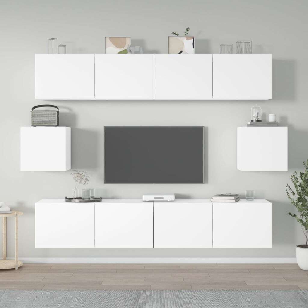 Eugene 6 Piece TV Cabinet Set Engineered Wood Eugene 6 Piece TV Cabinet Set Engineered Wood