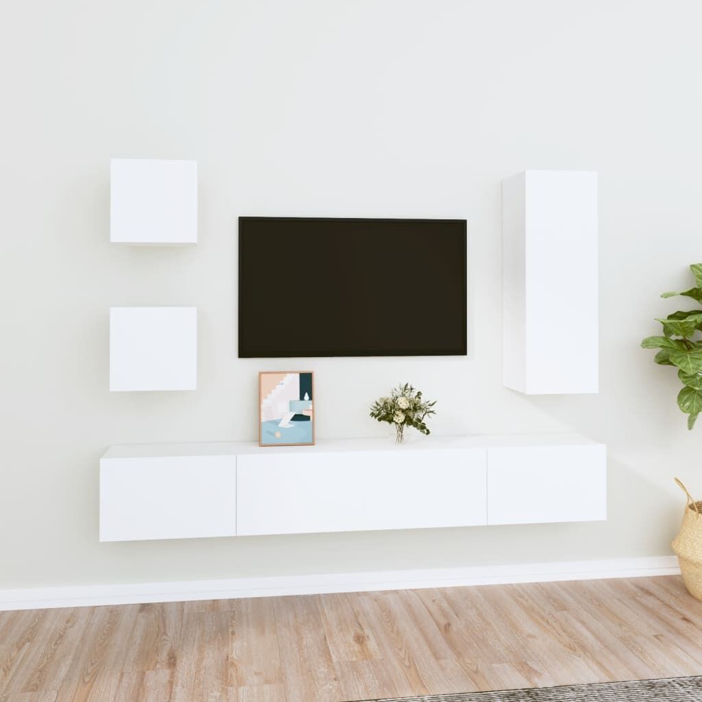 Edgemere 5 Piece TV Cabinet Set Engineered Wood Edgemere 5 Piece TV Cabinet Set Engineered Wood