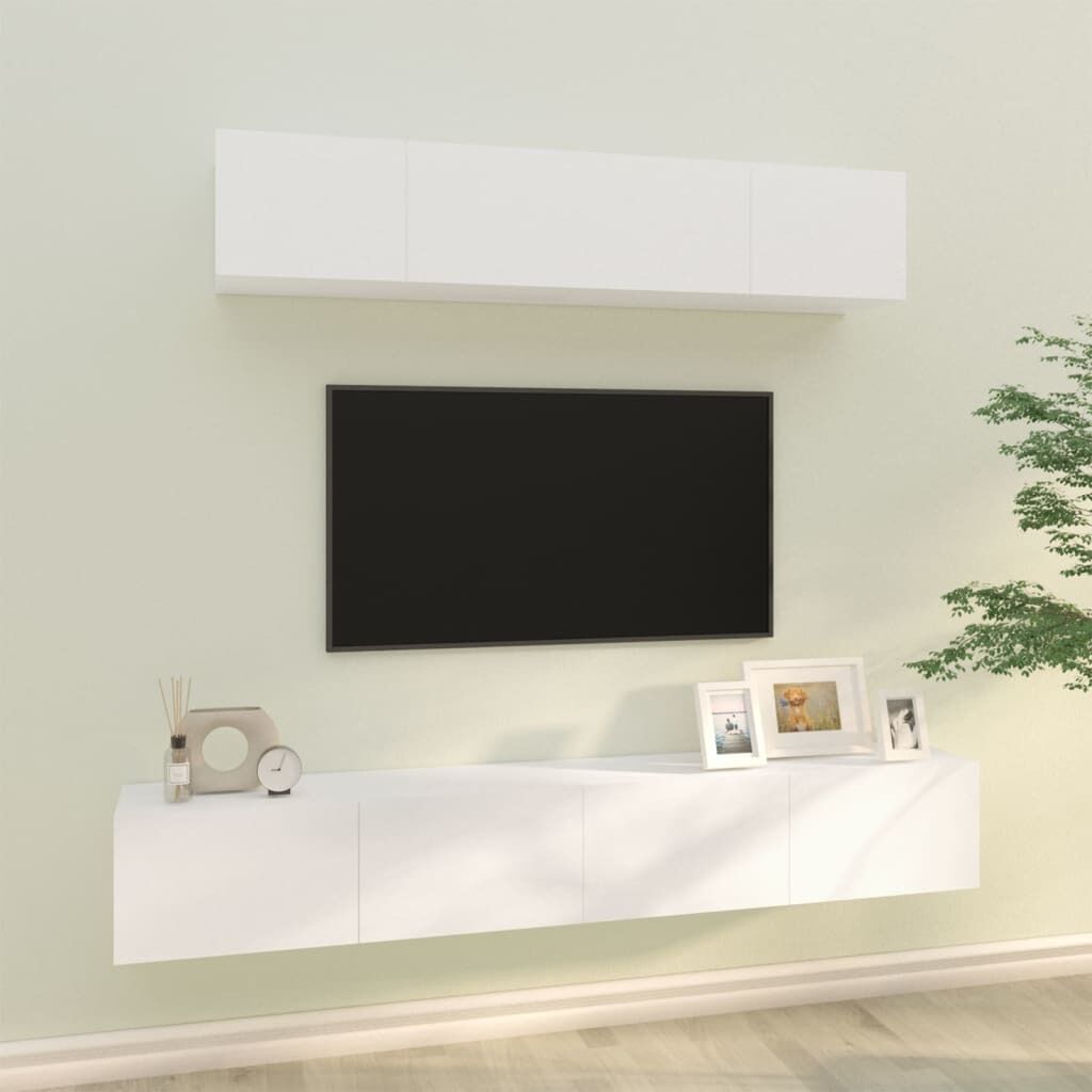 Trowbridge 4 Piece TV Cabinet Set Engineered Wood Trowbridge 4 Piece TV Cabinet Set Engineered Wood