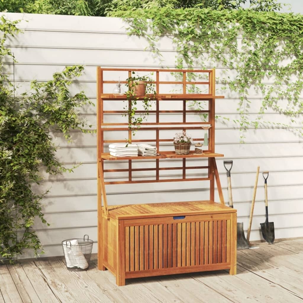 Storage Box with Trellis 99x50x160 cm Solid Wood Acacia Storage Box with Trellis 99x50x160 cm Solid Wood Acacia