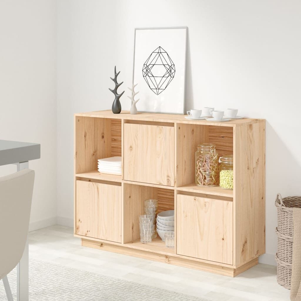 Sideboard 110.5x35x80 cm Solid Wood Pine Sideboard 110.5x35x80 cm Solid Wood Pine