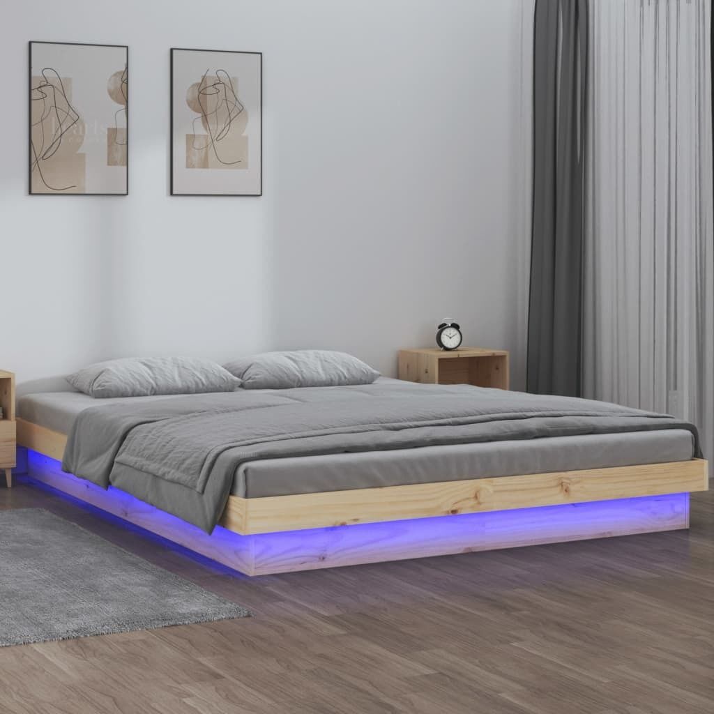 LED Bed Frame Solid Wood LED Bed Frame Solid Wood