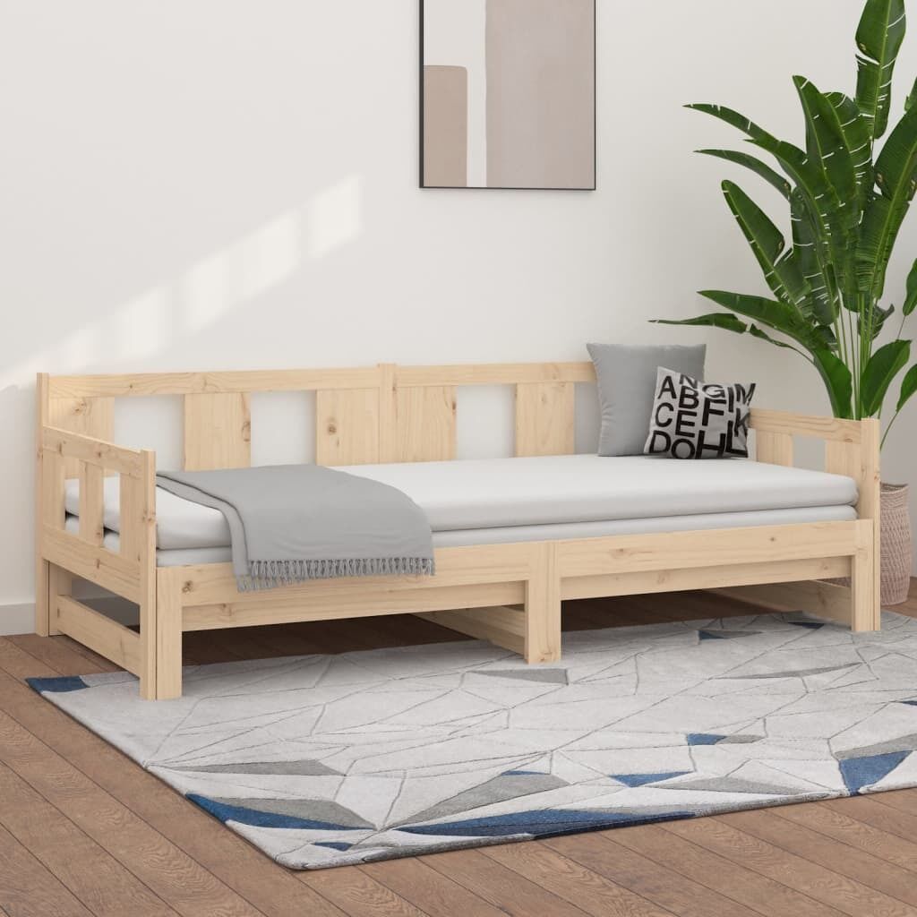 Devizes Pull-out Day Bed Solid Wood Pine 2x(92x187) cm Devizes Pull-out Day Bed Solid Wood Pine 2x(92x187) cm