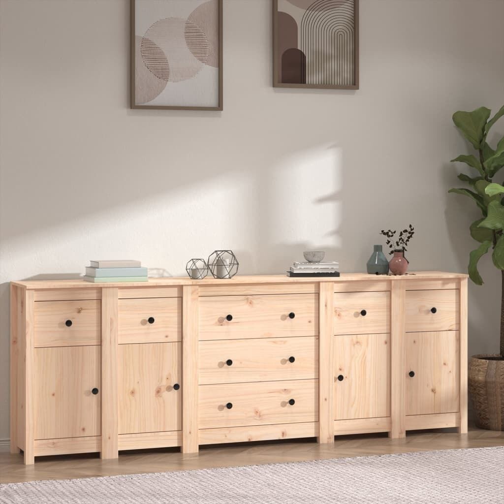 Sideboard 230x35x80 cm Solid Wood Pine Sideboard 230x35x80 cm Solid Wood Pine