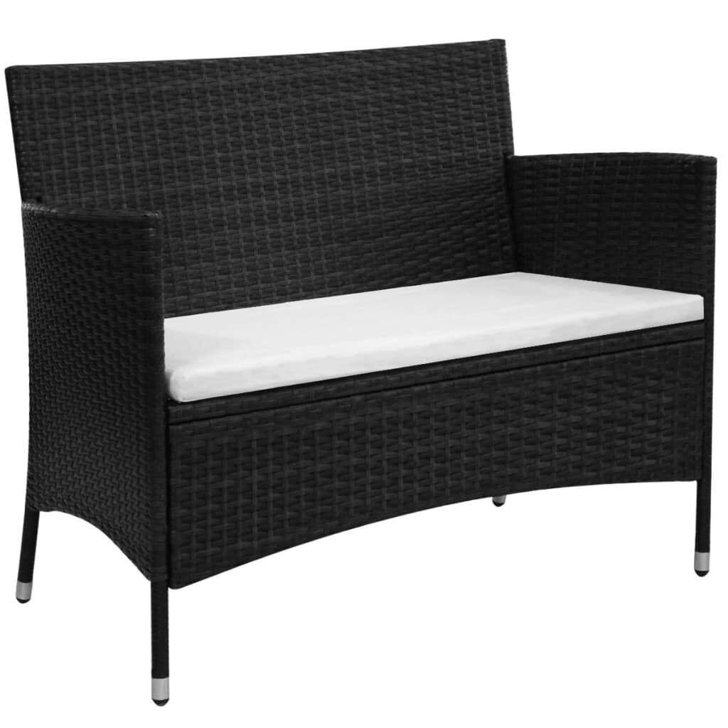 Garden Bench 100 cm Poly Rattan Garden Bench 100 cm Poly Rattan