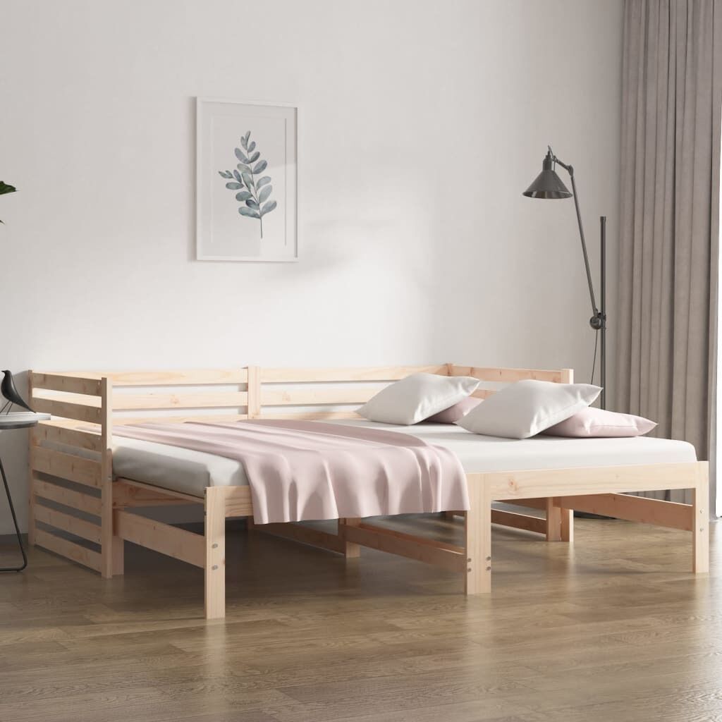Harrison Pull-out Day Bed 2x(92x187) cm Solid Wood Pine Harrison Pull-out Day Bed 2x(92x187) cm Solid Wood Pine