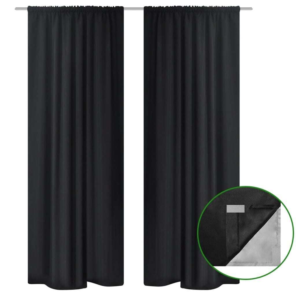2 pcs Energy-saving Blackout Curtains Double Layer 140 x 245 cm 2 pcs Energy-saving Blackout Curtains Double Layer 140 x 245 cm