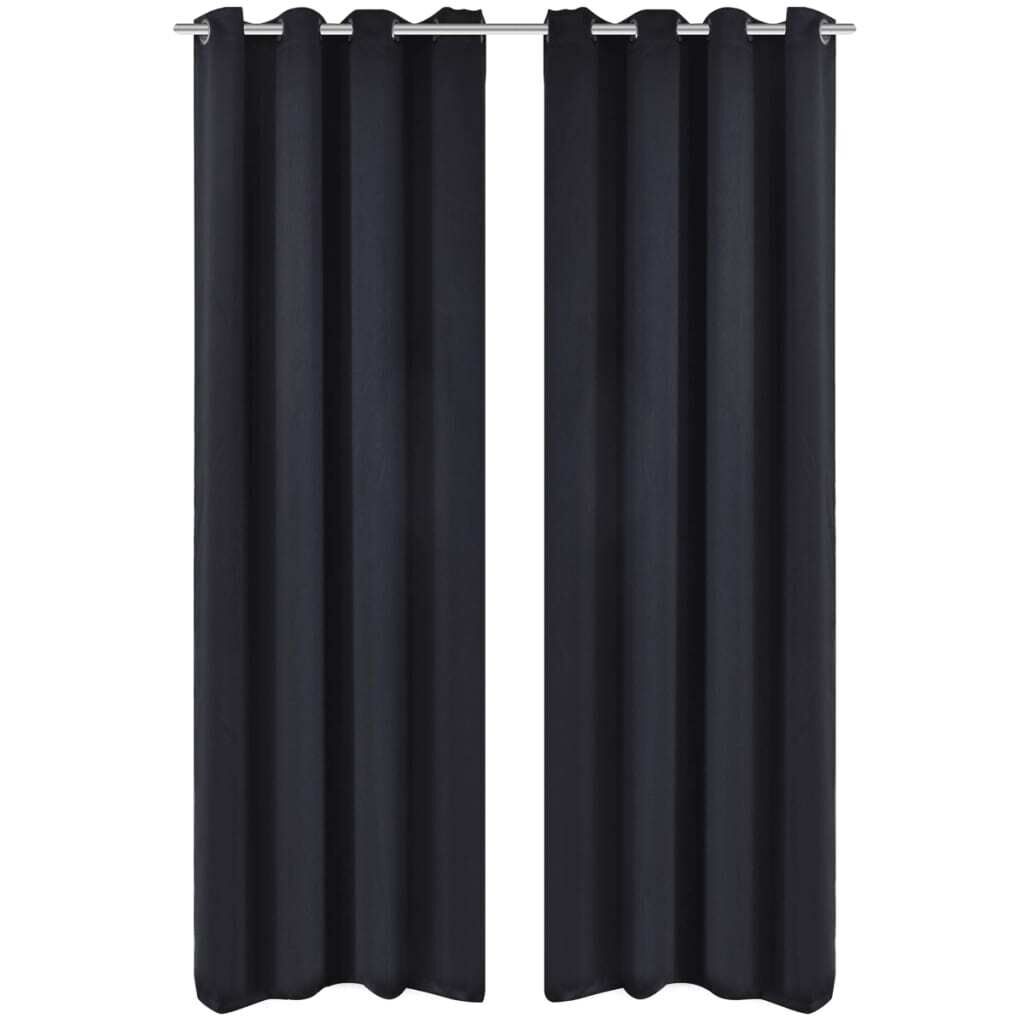 2 pcs Blackout Curtains with Metal Rings 135 x 245 cm 2 pcs Blackout Curtains with Metal Rings 135 x 245 cm