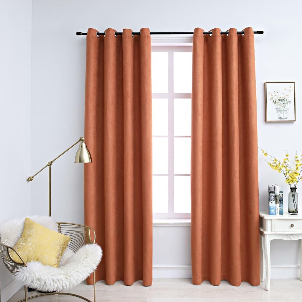Blackout Curtains with Metal Rings 2 pcs Blackout Curtains with Metal Rings 2 pcs