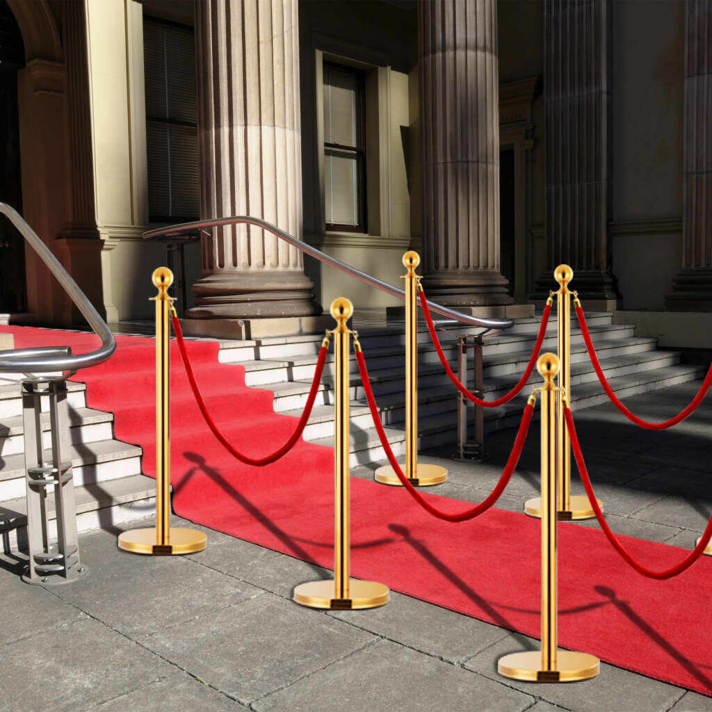3 Piece VIP Queue Barrier Set Stainless Steel 3 Piece VIP Queue Barrier Set Stainless Steel