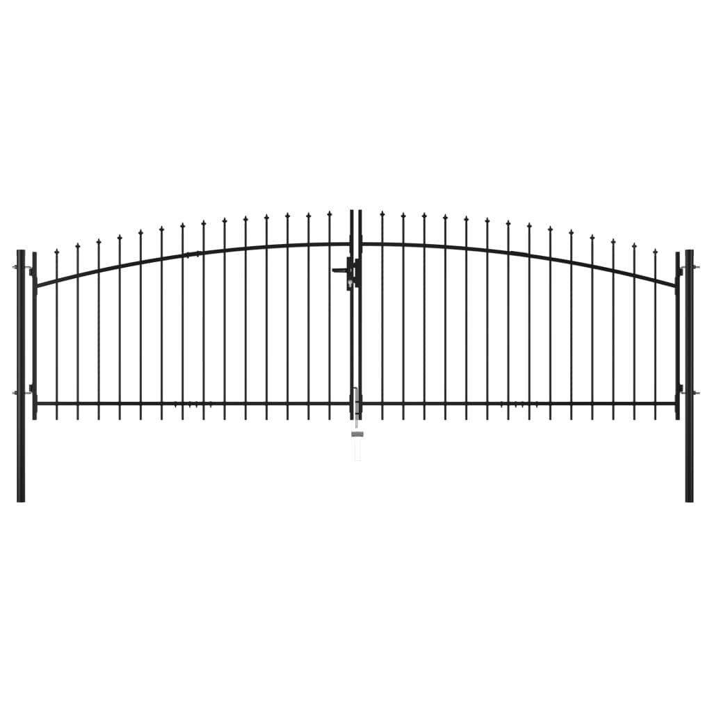 Double Door Fence Gate with Spear Top Double Door Fence Gate with Spear Top