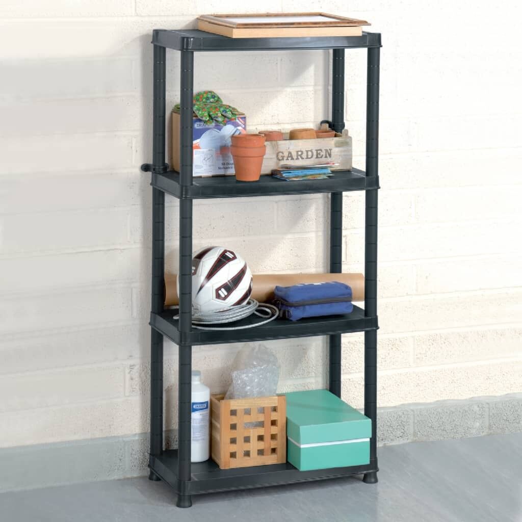 Storage Shelf Black Plastic Storage Shelf Black Plastic