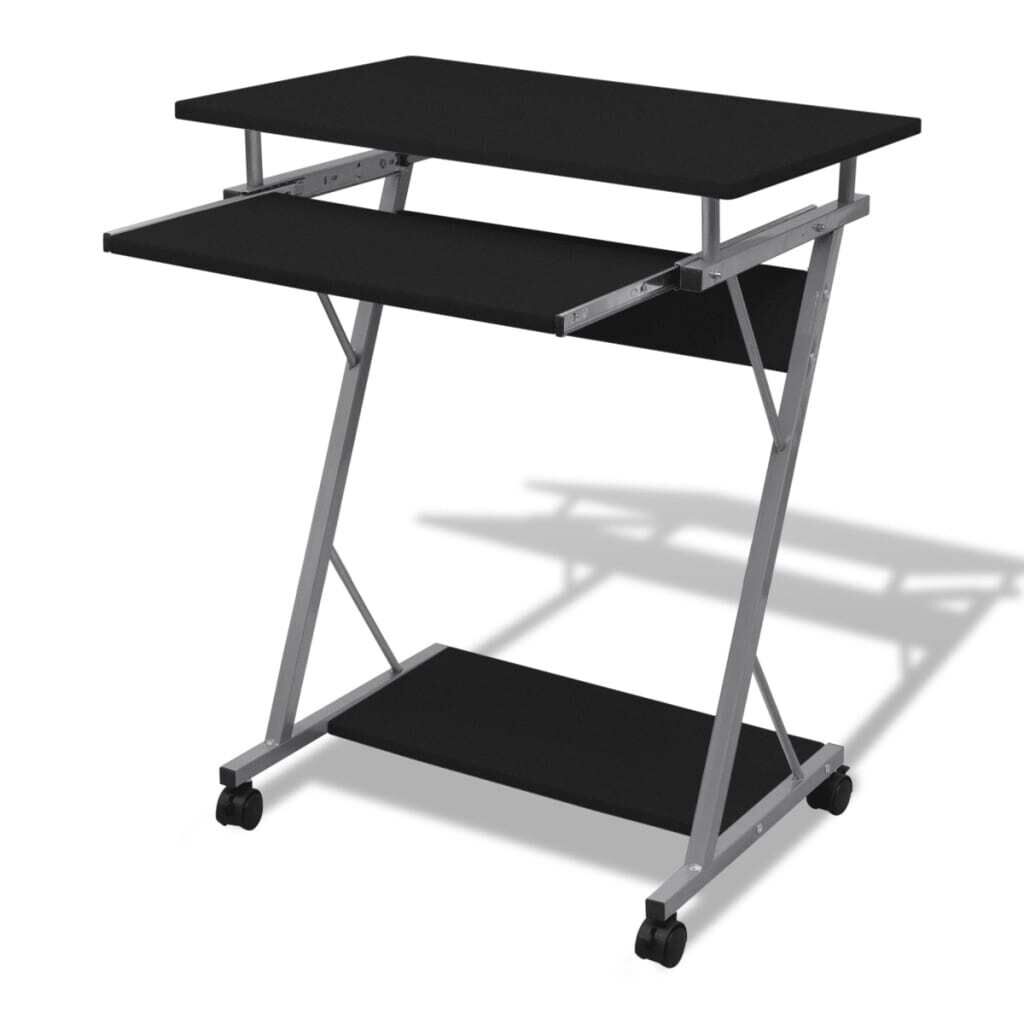 Compact Computer Desk with Pull-out Keyboard Tray Compact Computer Desk with Pull-out Keyboard Tray