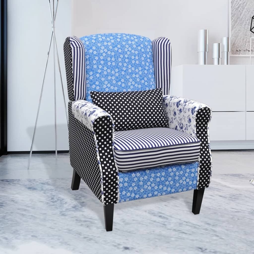 Armchair with Patchwork Design Fabric Armchair with Patchwork Design Fabric