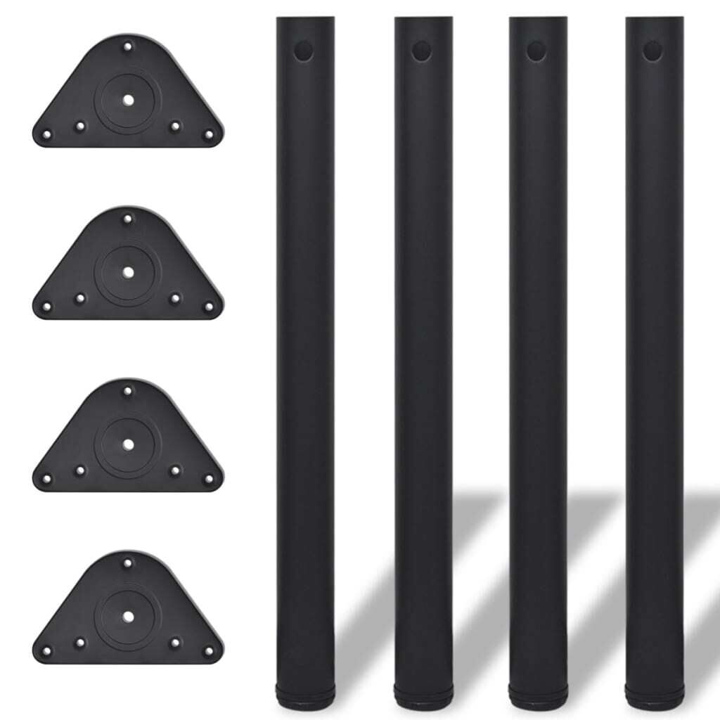 Adjustable Table Legs 4 pcs Black Adjustable Table Legs 4 pcs Black