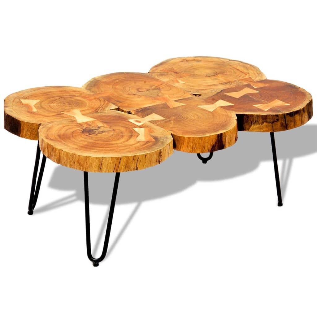 Coffee Table 6 Trunks Solid Sheesham Wood Coffee Table 6 Trunks Solid Sheesham Wood