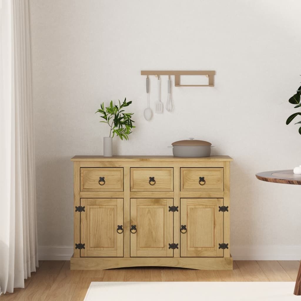 Sideboard Solid Mexican Pinewood Corona Range 132x43x78 cm Sideboard Solid Mexican Pinewood Corona Range 132x43x78 cm
