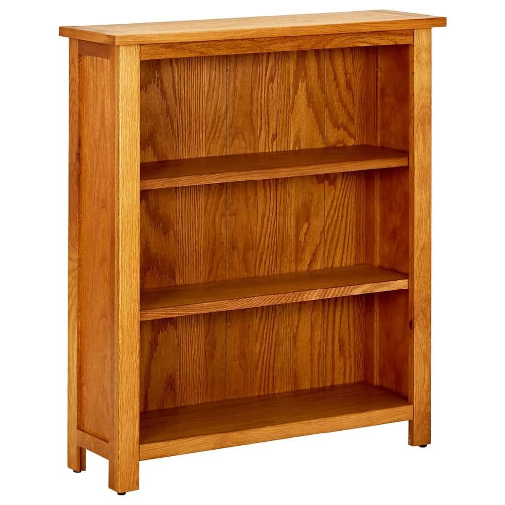 3-Tier Bookcase Solid Oak Wood 3-Tier Bookcase Solid Oak Wood