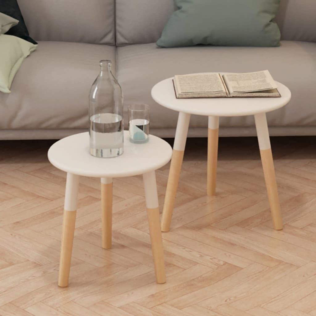 Vestavia Side Table Set 2 Pieces Solid Pinewood Vestavia Side Table Set 2 Pieces Solid Pinewood