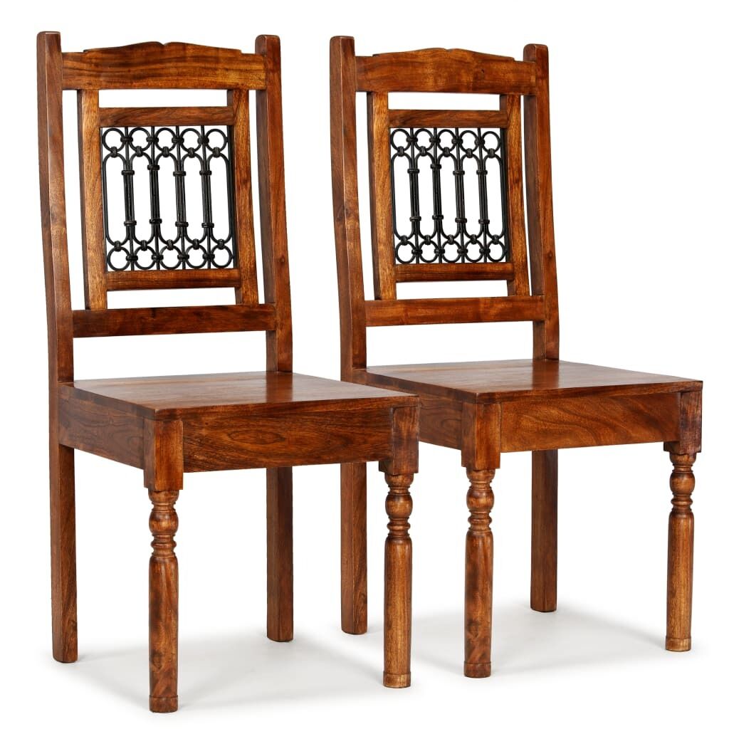 Dining Chairs Solid Wood with Sheesham Finish Classic Dining Chairs Solid Wood with Sheesham Finish Classic