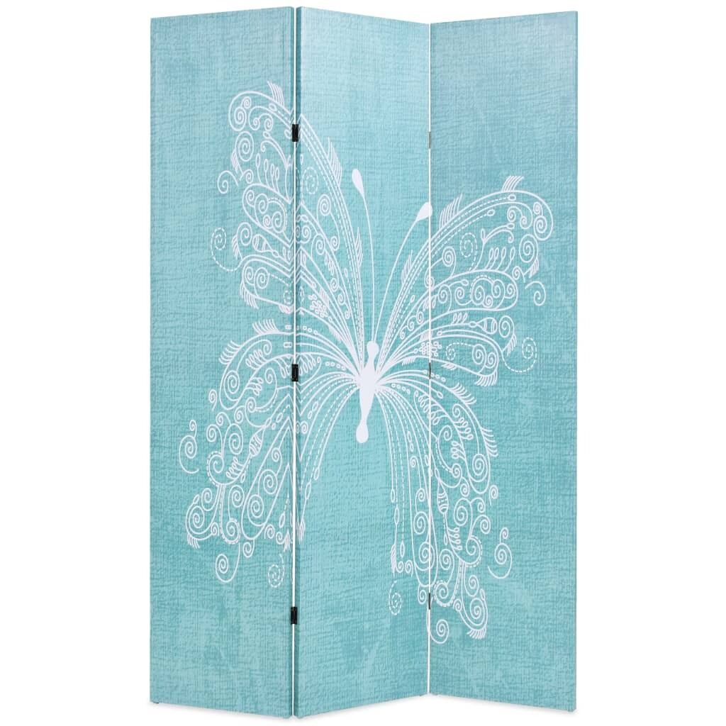 Stratton Folding Room Divider Butterfly Blue Stratton Folding Room Divider Butterfly Blue