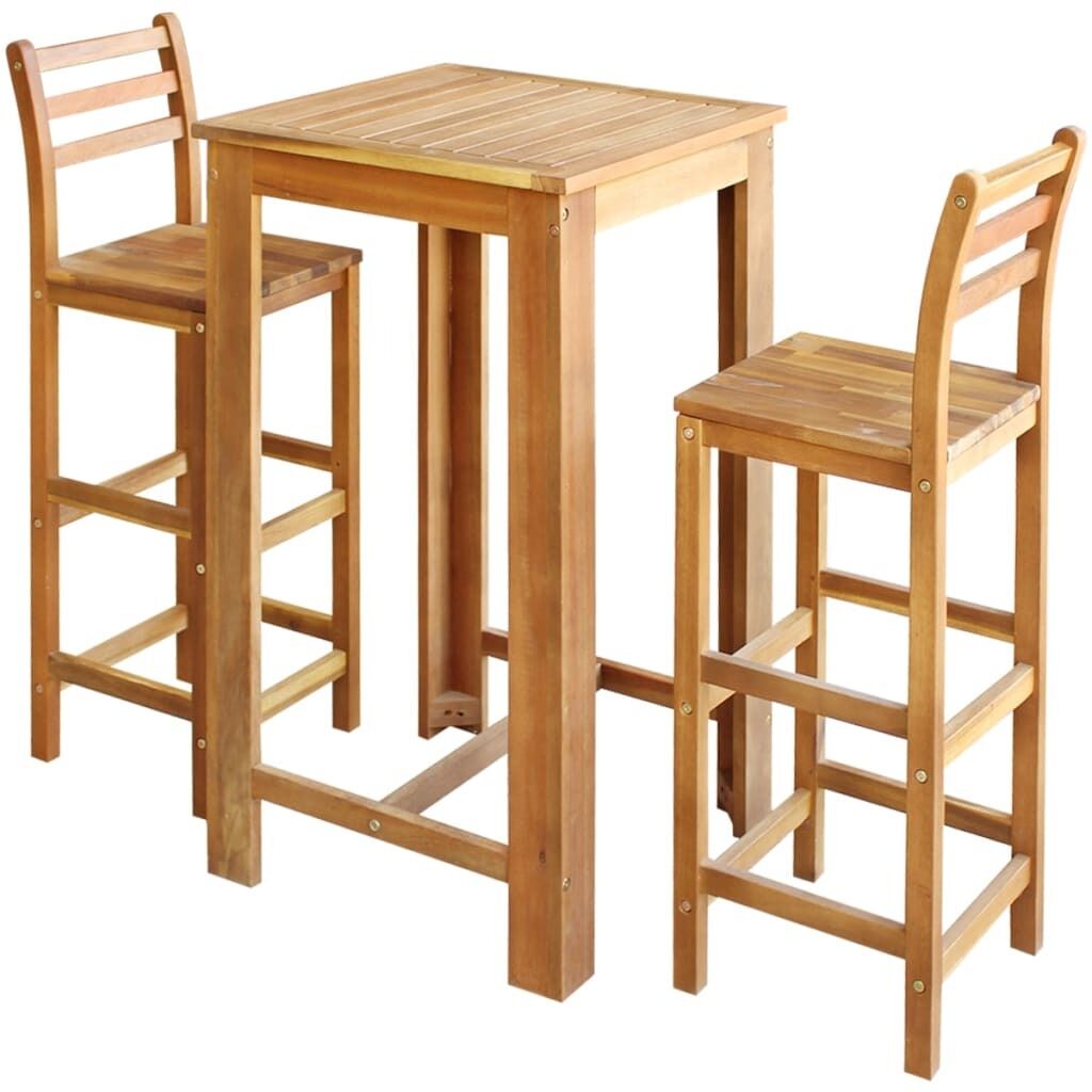 Bar Table and Chair Set Solid Acacia Wood Bar Table and Chair Set Solid Acacia Wood