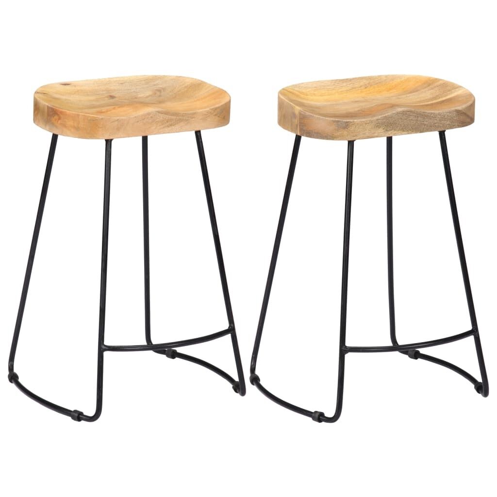 Gavin Bar Stools 2 pcs Solid Mango Wood Gavin Bar Stools 2 pcs Solid Mango Wood