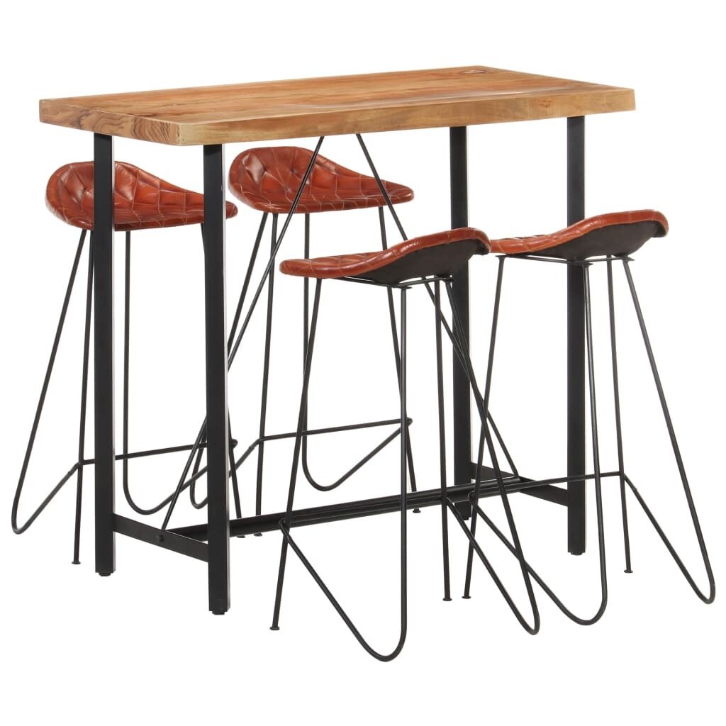 5 Piece Bar Set Real Leather 5 Piece Bar Set Real Leather
