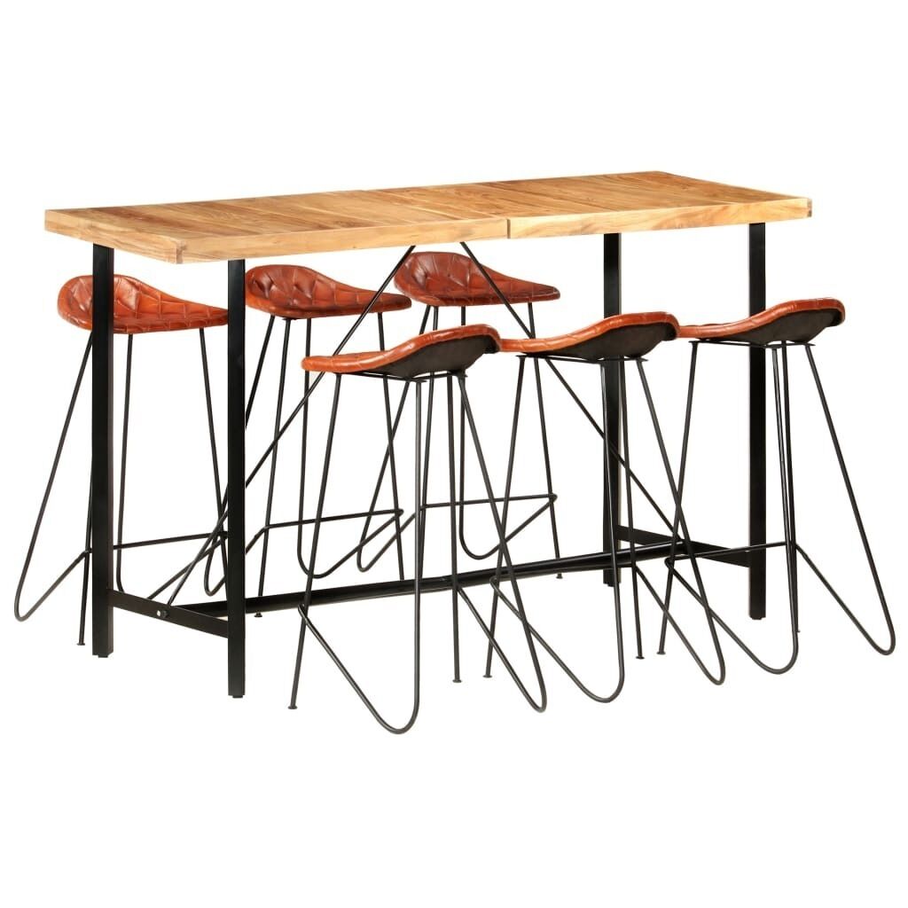 7 Piece Bar Set Real Leather 7 Piece Bar Set Real Leather