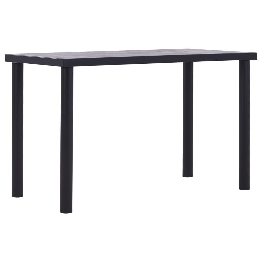 Dining Table Black and Concrete Grey MDF Dining Table Black and Concrete Grey MDF