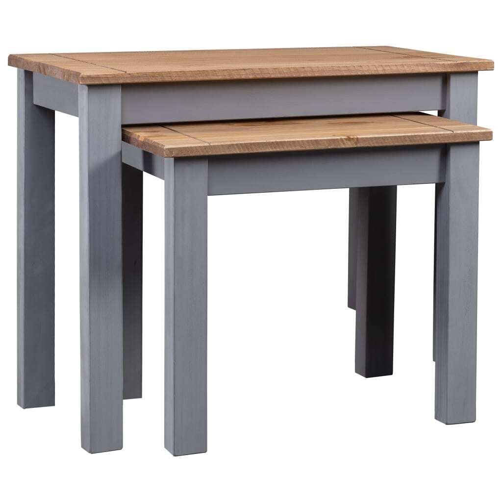 Nesting Tables 2 pcs Solid Pine Wood Panama Range Nesting Tables 2 pcs Solid Pine Wood Panama Range