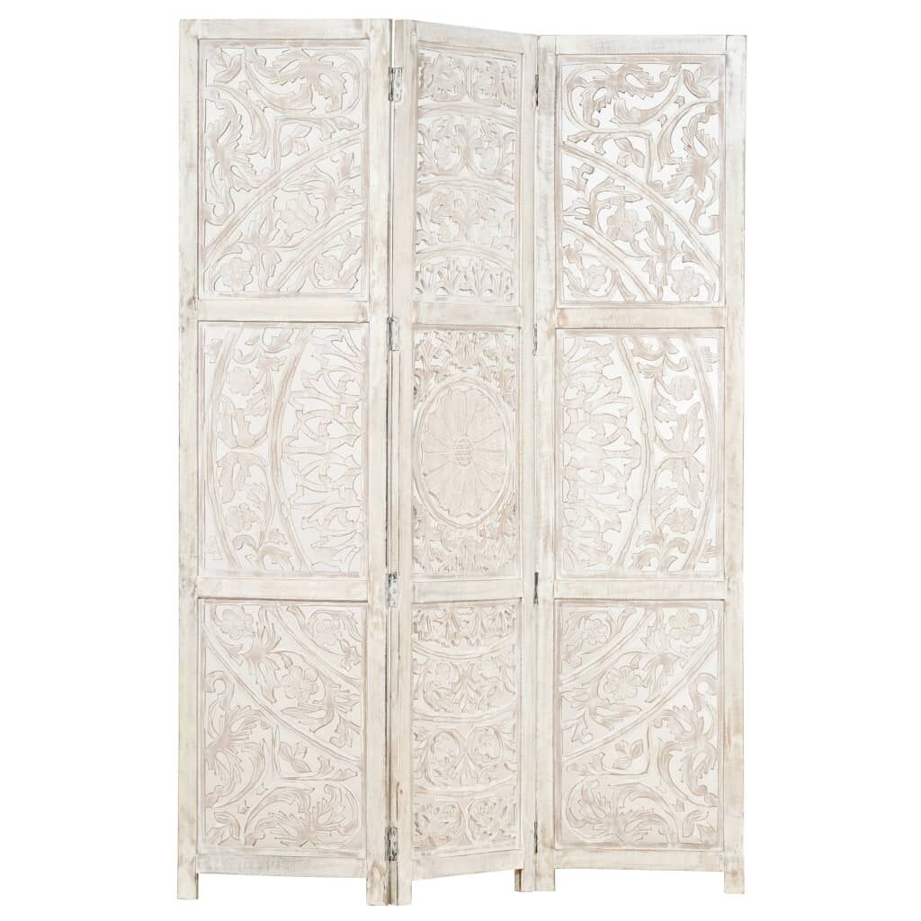 Petaluma Hand carved 3-Panel Room Divider 120x165 cm Solid Mango Wood Petaluma Hand carved 3-Panel Room Divider 120x165 cm Solid Mango Wood