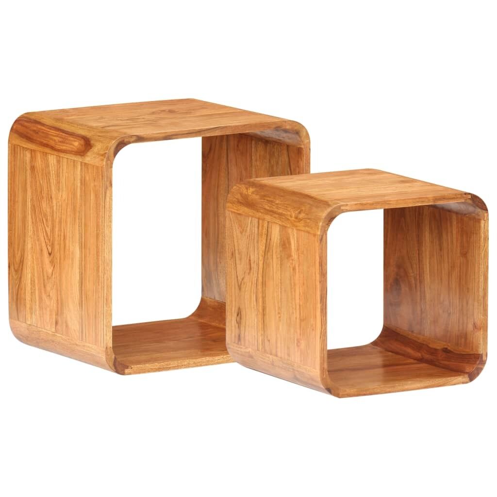 Bexley Side Tables Solid Acacia Wood Sheesham Finish Bexley Side Tables Solid Acacia Wood Sheesham Finish