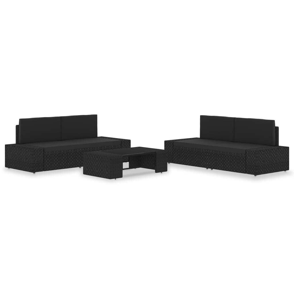 5 Piece Garden Lounge Set Poly Rattan 5 Piece Garden Lounge Set Poly Rattan