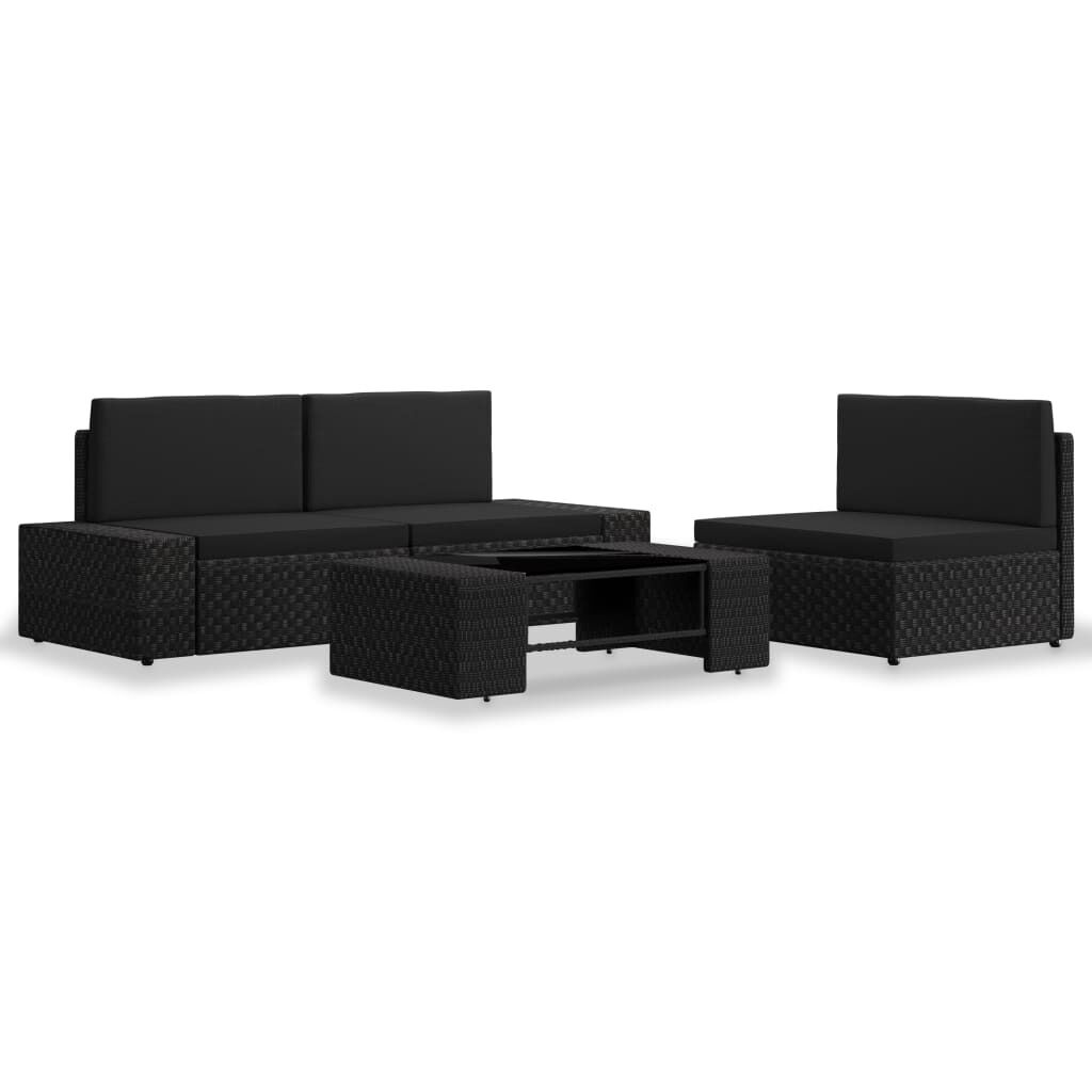 4 Piece Garden Lounge Set Poly Rattan 4 Piece Garden Lounge Set Poly Rattan