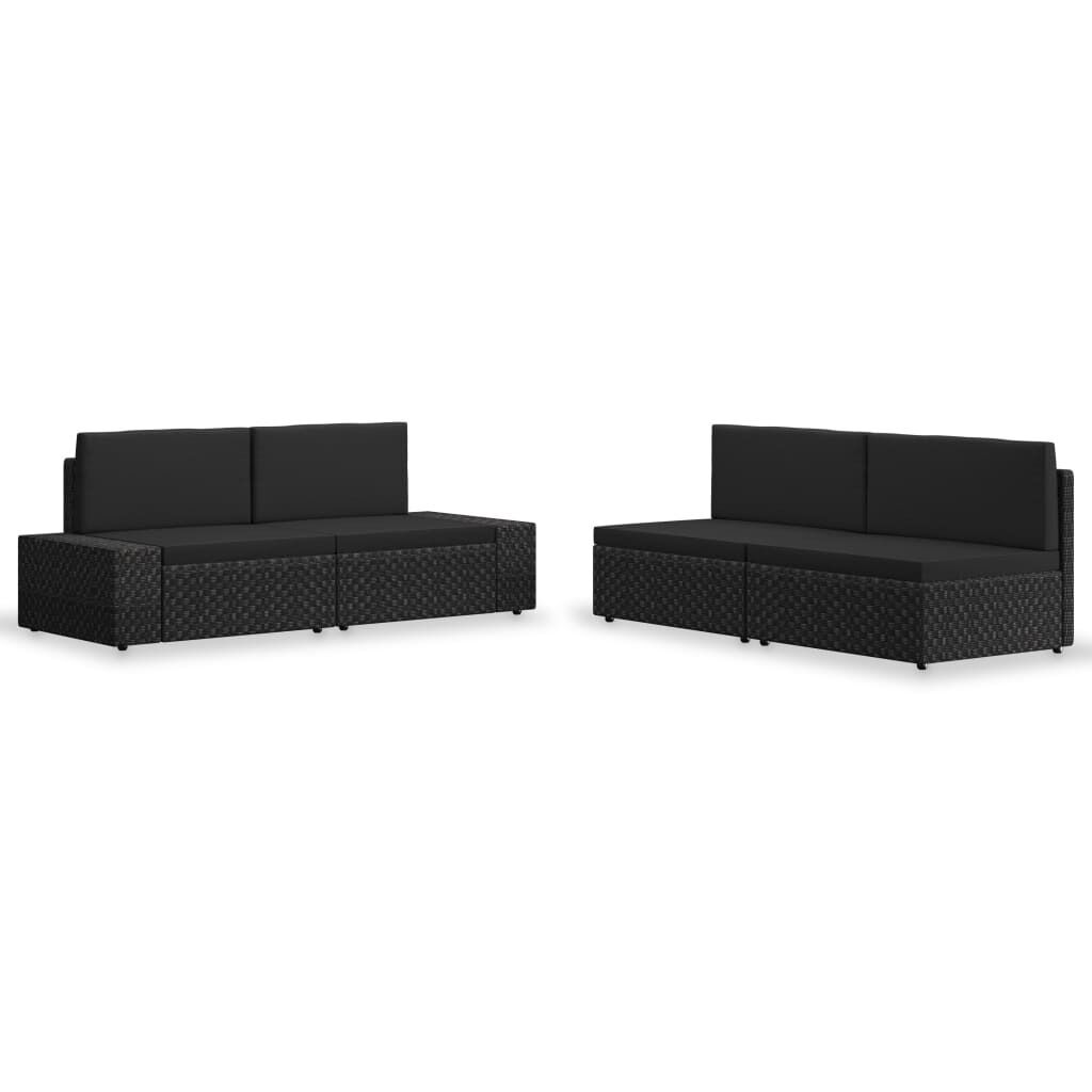 4 Piece Garden Lounge Set Poly Rattan 4 Piece Garden Lounge Set Poly Rattan