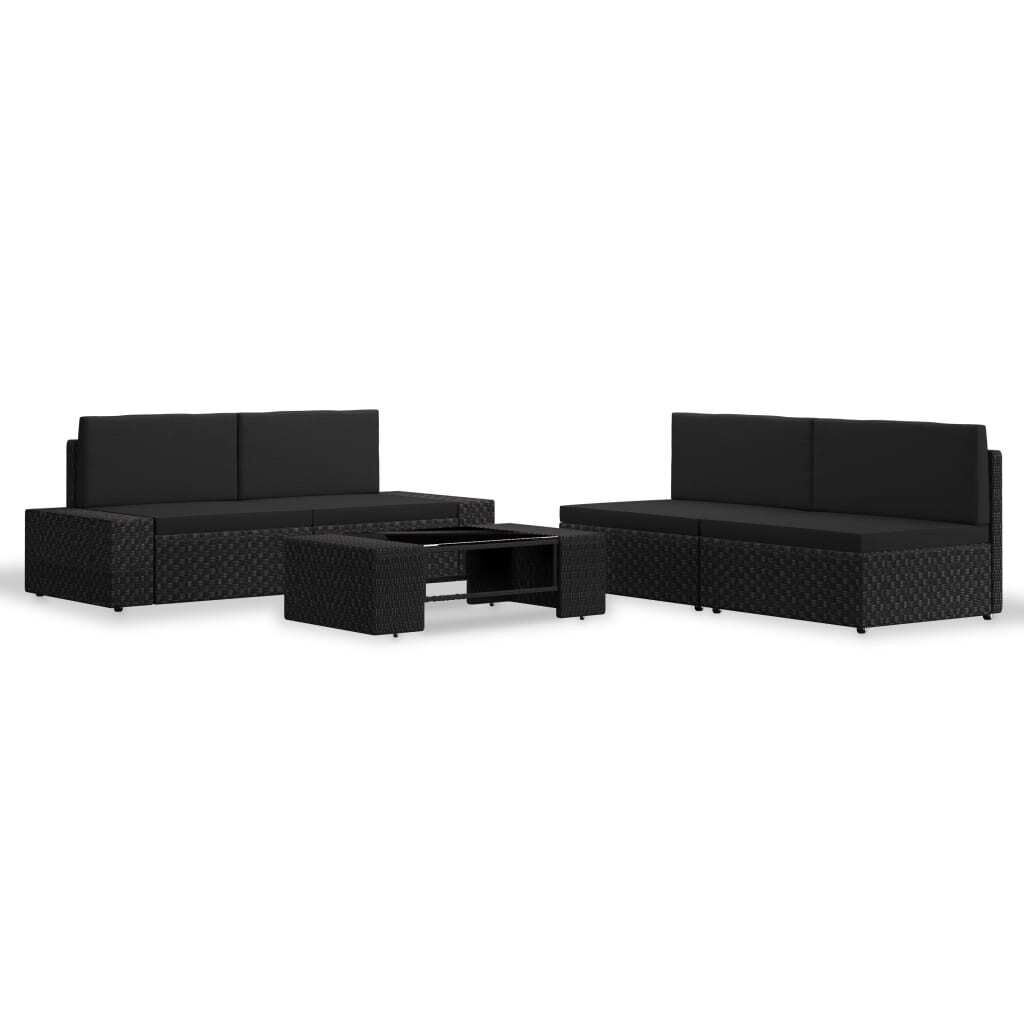 5 Piece Garden Lounge Set Poly Rattan 5 Piece Garden Lounge Set Poly Rattan