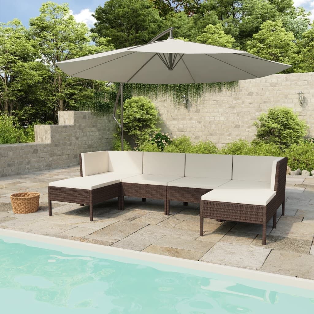 Garden Lounge Set with Cushions Poly Rattan Garden Lounge Set with Cushions Poly Rattan