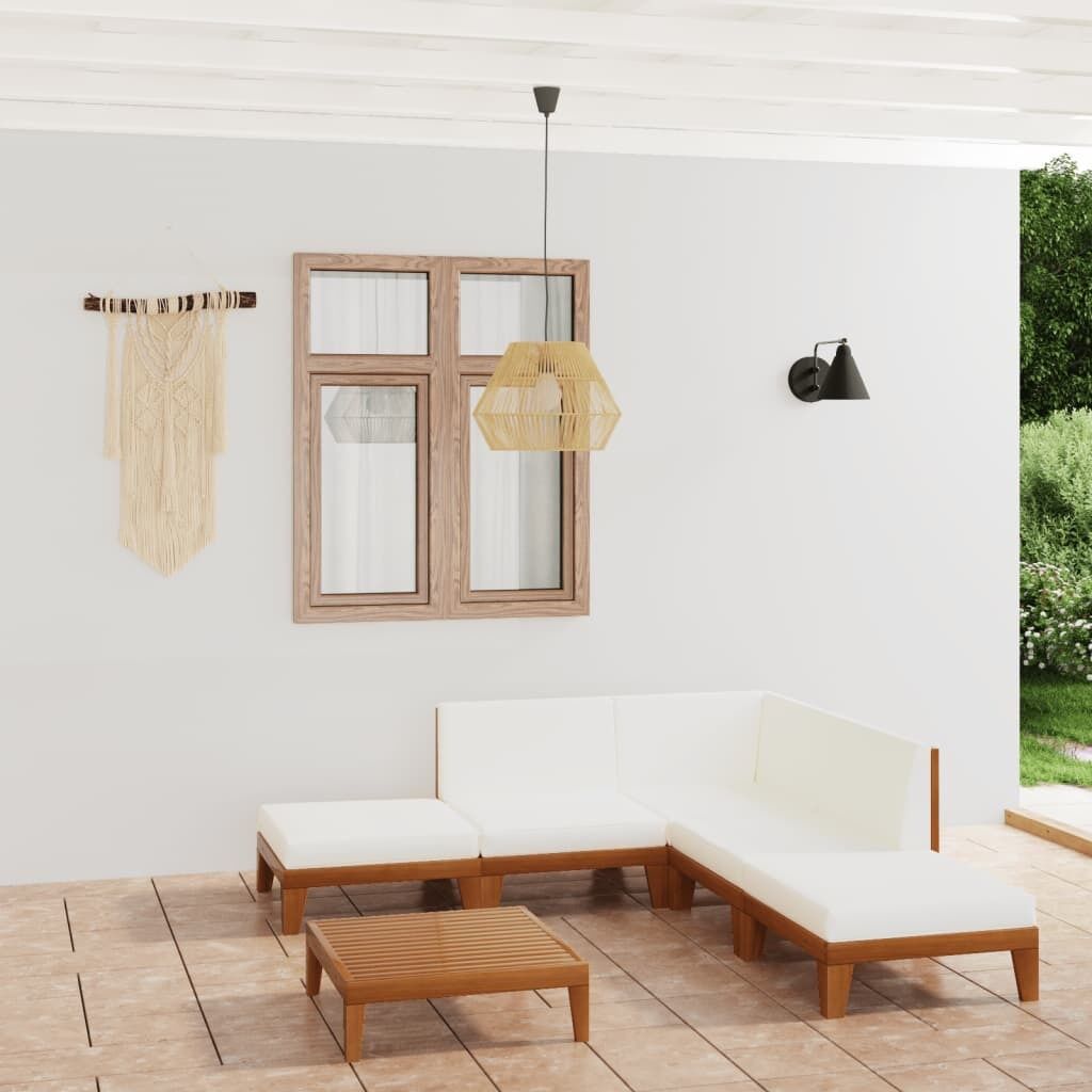 Garden Lounge Set with Cushions Solid Acacia Wood Garden Lounge Set with Cushions Solid Acacia Wood