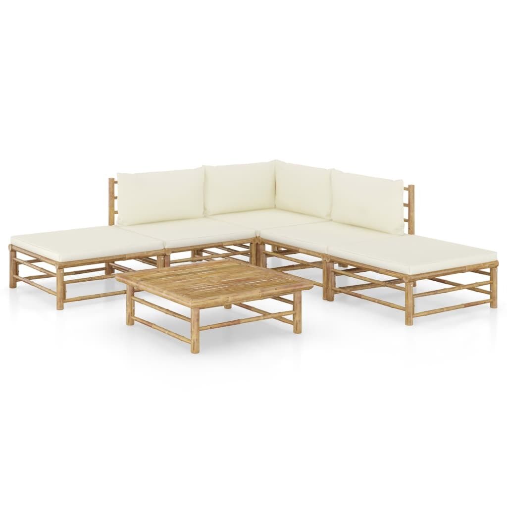 Garden Lounge Set with Cushions Bamboo Garden Lounge Set with Cushions Bamboo
