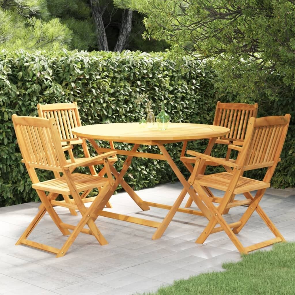 Folding Garden Dining Set Solid Acacia Wood Folding Garden Dining Set Solid Acacia Wood