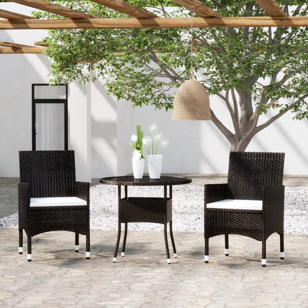 3 Piece Garden Dining Set Poly Rattan 3 Piece Garden Dining Set Poly Rattan
