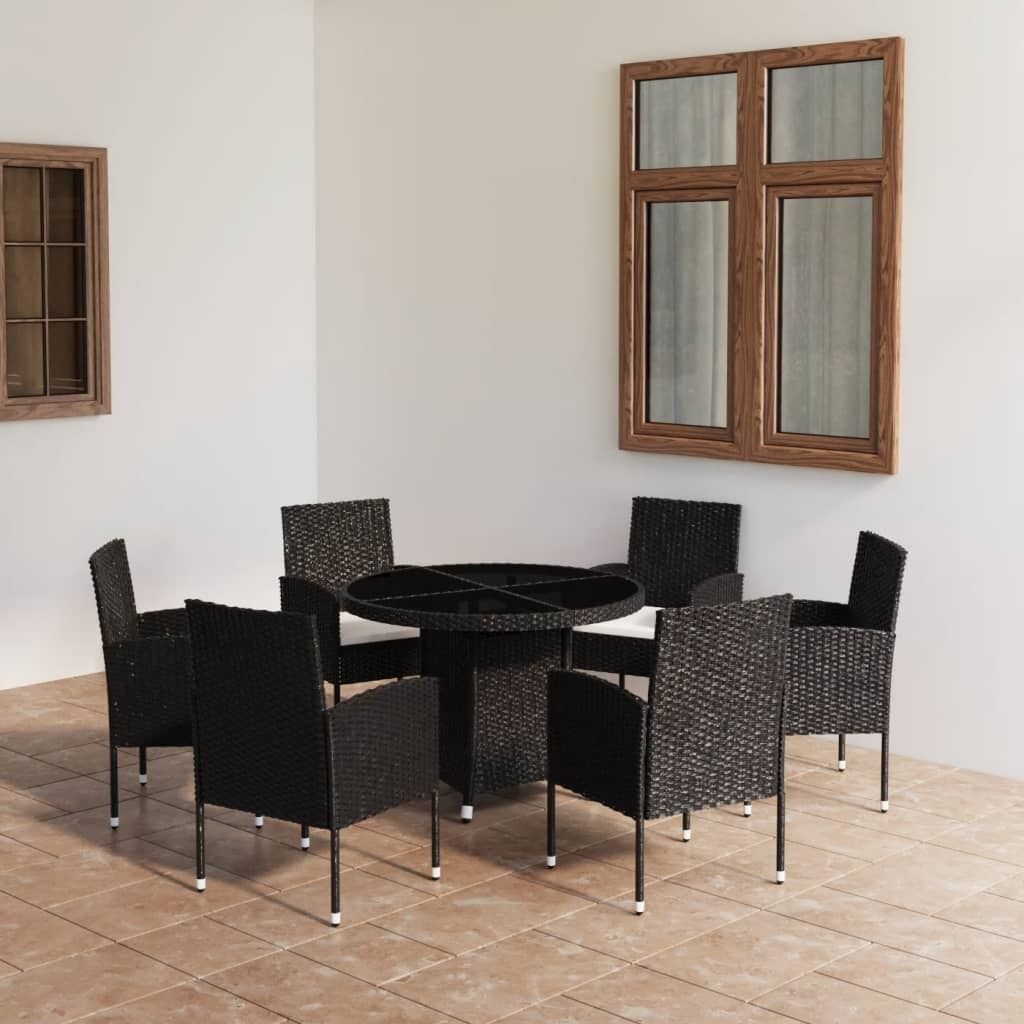 7 Piece Garden Dining Set Poly Rattan 7 Piece Garden Dining Set Poly Rattan