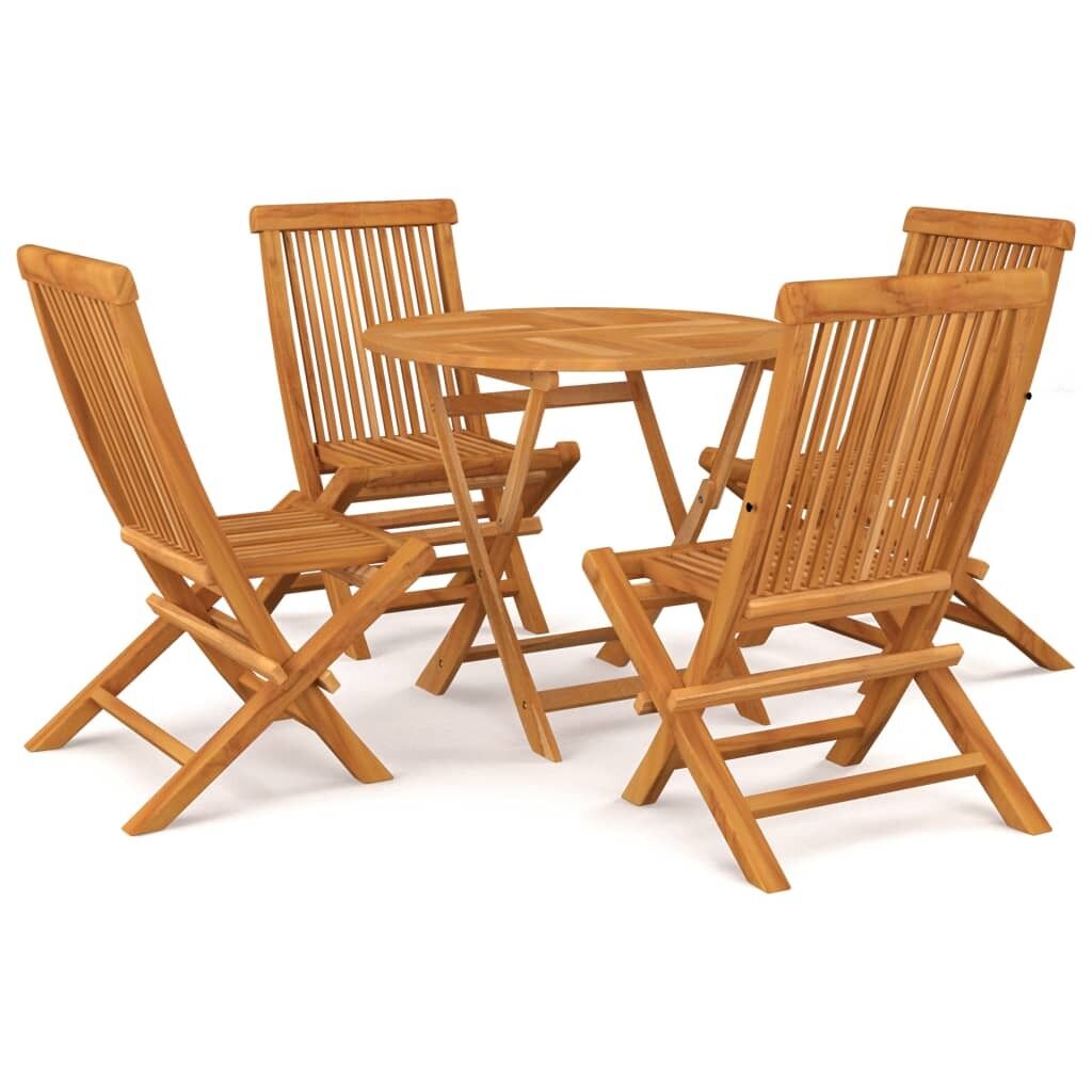 5 Piece Garden Dining Set Solid Teak Wood 5 Piece Garden Dining Set Solid Teak Wood