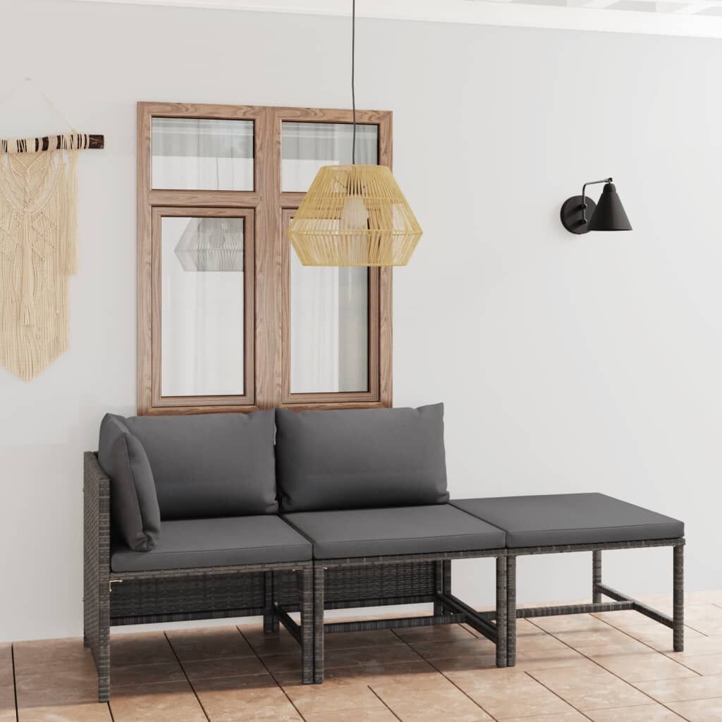 Garden Lounge Set with Cushions Poly Rattan Garden Lounge Set with Cushions Poly Rattan