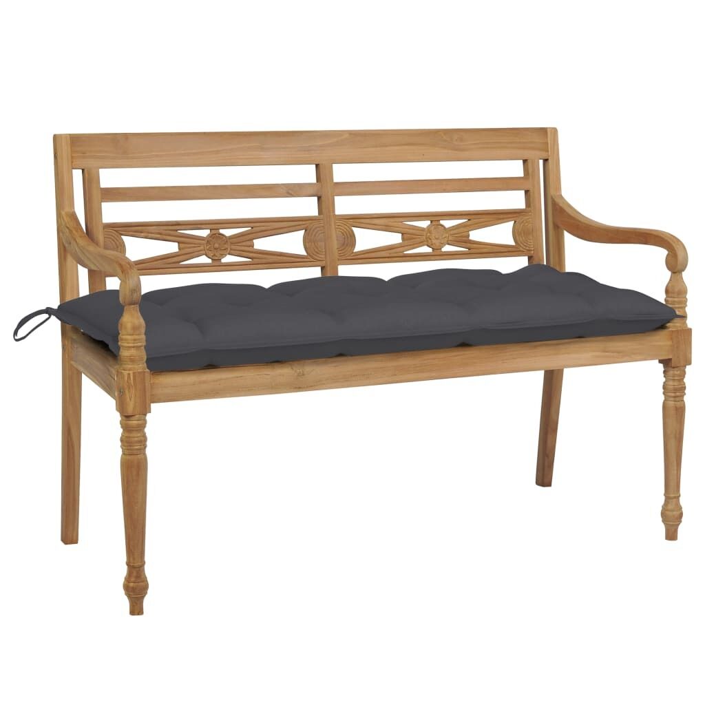 Batavia Bench with Cushion Solid Teak Wood Batavia Bench with Cushion Solid Teak Wood