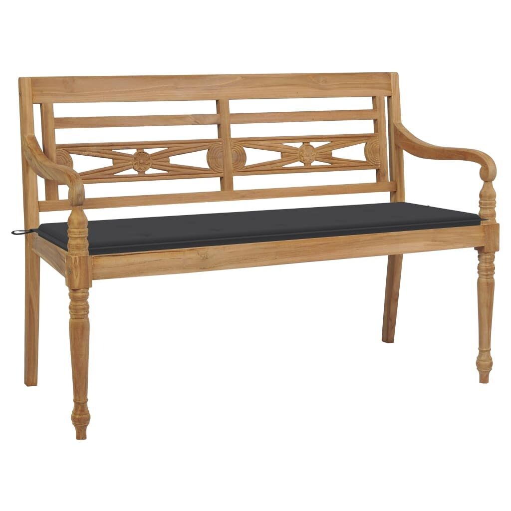 Batavia Bench with Cushion 150 cm Solid Teak Wood Batavia Bench with Cushion 150 cm Solid Teak Wood
