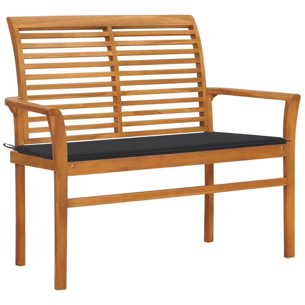 Garden Bench with Cushion 112 cm Solid Teak Wood Garden Bench with Cushion 112 cm Solid Teak Wood
