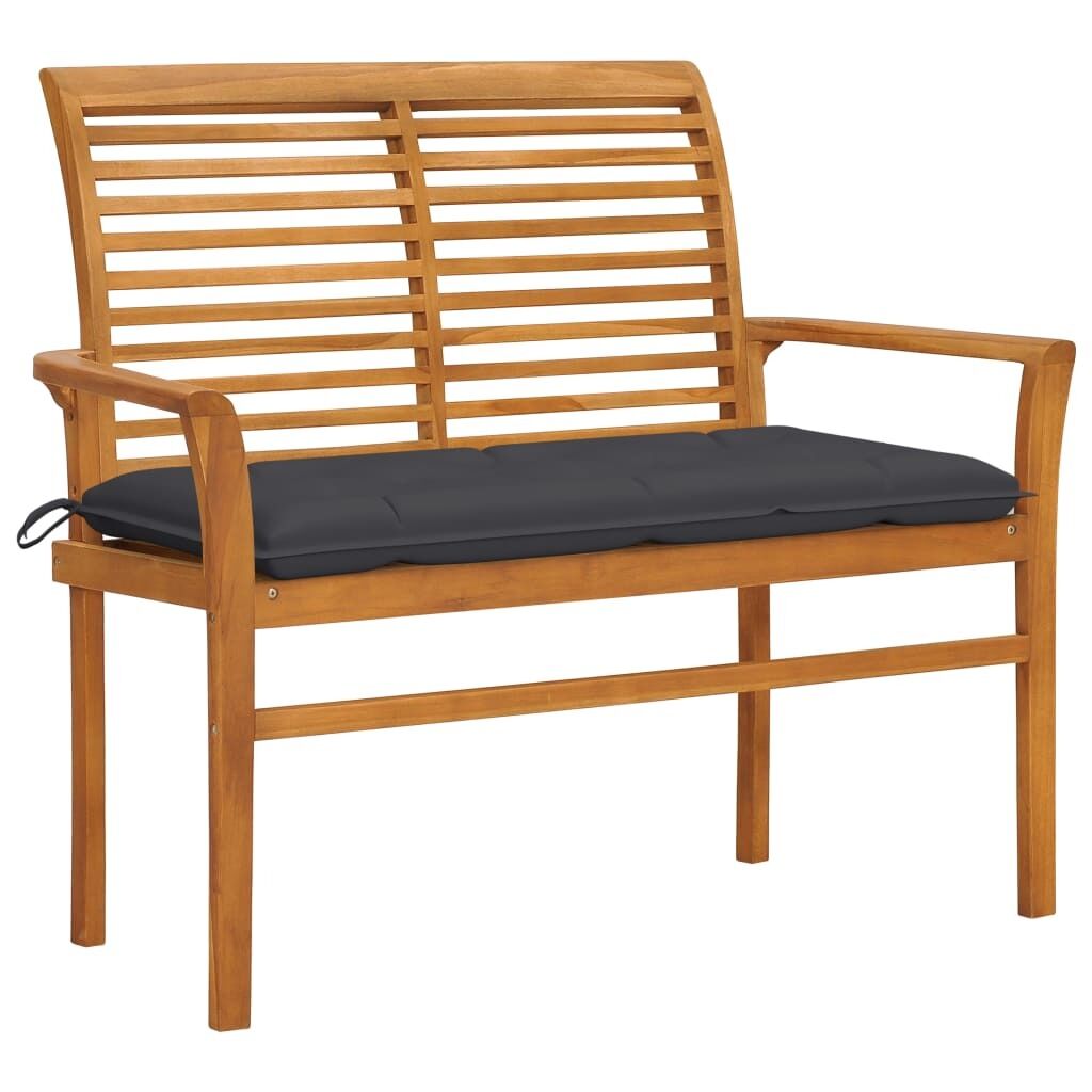 Garden Bench with Cushion 112 cm Solid Teak Wood Garden Bench with Cushion 112 cm Solid Teak Wood