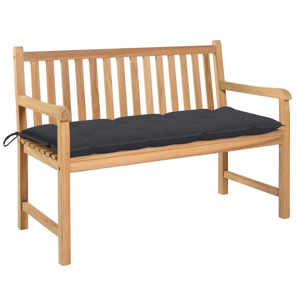 Garden Bench with Cushion Solid Teak Wood Garden Bench with Cushion Solid Teak Wood